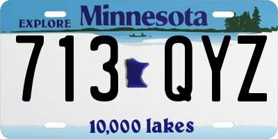 MN license plate 713QYZ