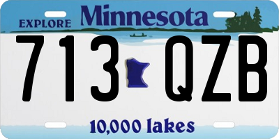 MN license plate 713QZB