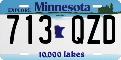 MN license plate 713QZD