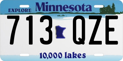 MN license plate 713QZE