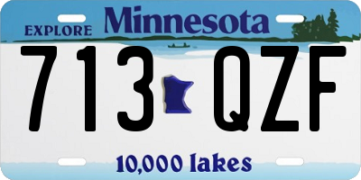 MN license plate 713QZF
