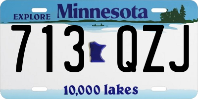 MN license plate 713QZJ