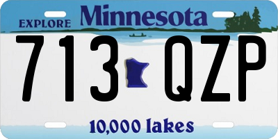 MN license plate 713QZP