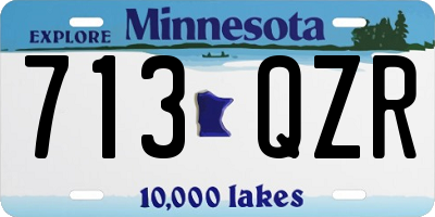 MN license plate 713QZR