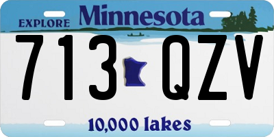 MN license plate 713QZV