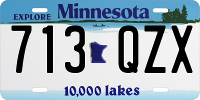 MN license plate 713QZX