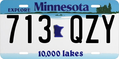 MN license plate 713QZY