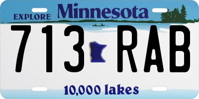 MN license plate 713RAB
