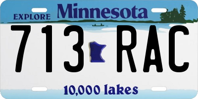 MN license plate 713RAC