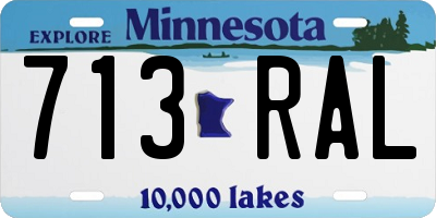 MN license plate 713RAL
