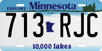 MN license plate 713RJC