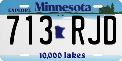 MN license plate 713RJD