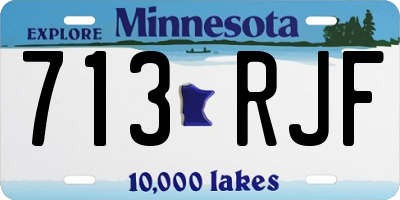 MN license plate 713RJF