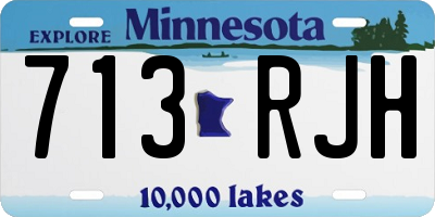MN license plate 713RJH
