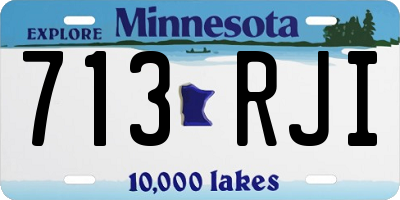 MN license plate 713RJI