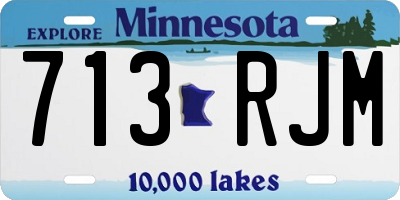 MN license plate 713RJM
