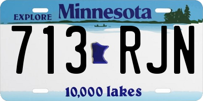 MN license plate 713RJN
