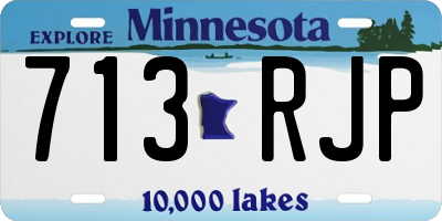 MN license plate 713RJP