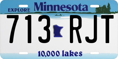 MN license plate 713RJT