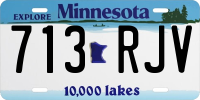 MN license plate 713RJV