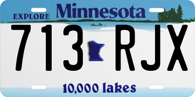 MN license plate 713RJX
