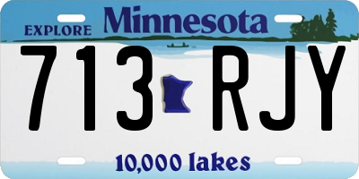 MN license plate 713RJY