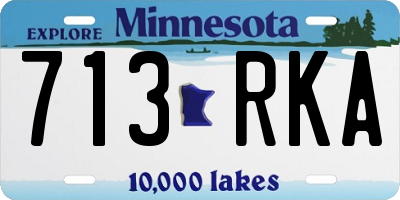 MN license plate 713RKA
