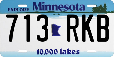 MN license plate 713RKB