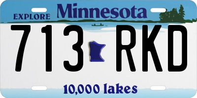MN license plate 713RKD