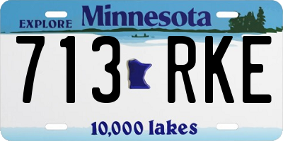 MN license plate 713RKE