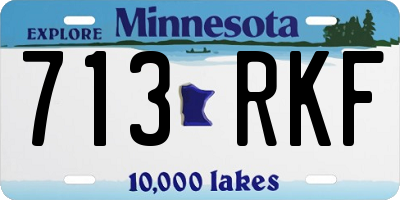 MN license plate 713RKF
