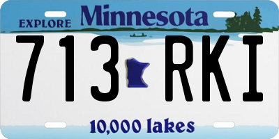 MN license plate 713RKI