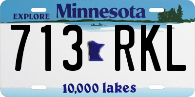 MN license plate 713RKL