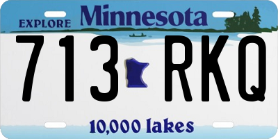 MN license plate 713RKQ