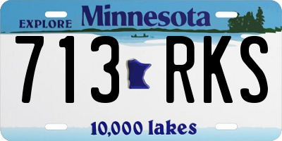 MN license plate 713RKS