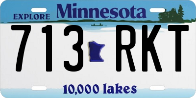 MN license plate 713RKT