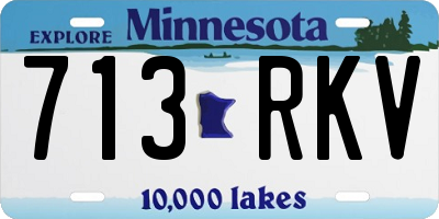 MN license plate 713RKV