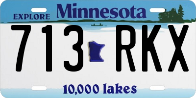 MN license plate 713RKX