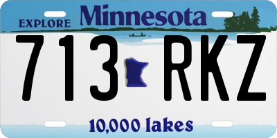 MN license plate 713RKZ