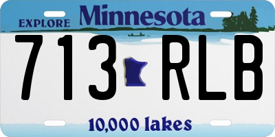 MN license plate 713RLB