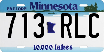 MN license plate 713RLC