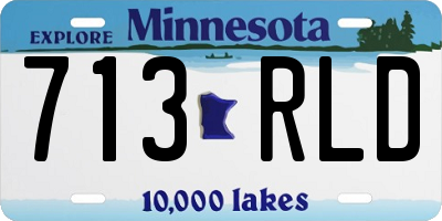 MN license plate 713RLD