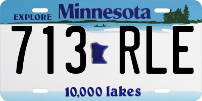 MN license plate 713RLE