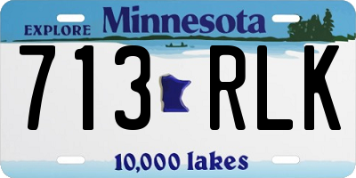 MN license plate 713RLK