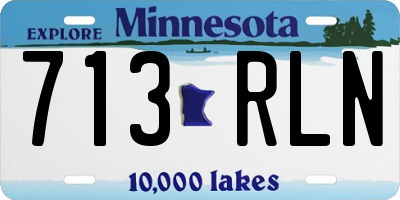 MN license plate 713RLN