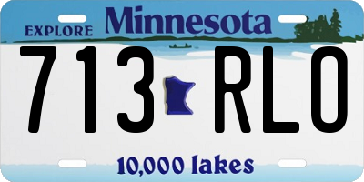 MN license plate 713RLO