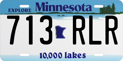 MN license plate 713RLR