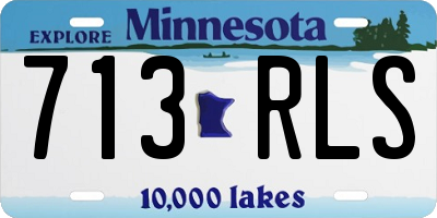 MN license plate 713RLS