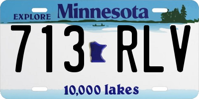 MN license plate 713RLV