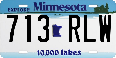 MN license plate 713RLW